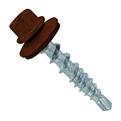 ST Fastening Kwikseal Woodbinder Metal Roofing Screws #10 x 1 - color: Brown, size: #10 x 1"