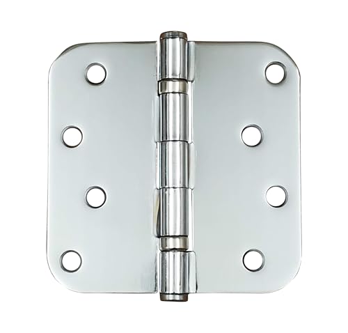 Ball Bearing Door Hinges Polished Chrome 4 Inch - 5/8 Inch Radius 10-Pack - color: Polished Chrome, size: 4" x 4" 5/8" radius (Pack of 10)