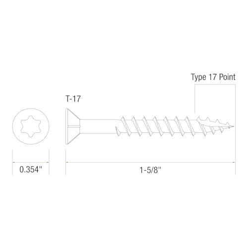 Grip Rite MAXS1588DS3051#8 x 1-5/8 in. 305 Stainless Steel Deck Screw (1lb -Pack)
