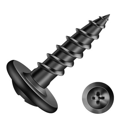 #8 x 5/8" Wood Screw 100Pcs Alloy Steel Standard Thread Truss Head Fast Self Tapping Black Oxide by SG TZH - color: Black - Alloy Steel, size: #8 x 5/8"