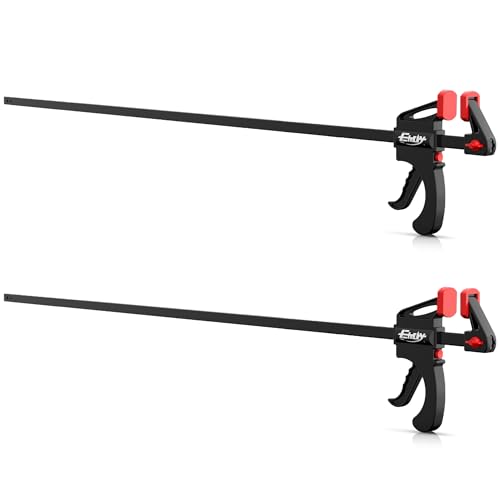 36" Bar Clamps for Woodworking 2-Pack, One-Handed Clamp/Spreader, Light-Duty Quick-Change F Clamp with 130 LBS Load Limit, Ideal for Woodworking/Carpentry/Home Improvement/DIY