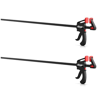 36" Bar Clamps for Woodworking 2-Pack, One-Handed Clamp/Spreader, Light-Duty Quick-Change F Clamp with 130 LBS Load Limit, Ideal for Woodworking/Carpentry/Home Improvement/DIY