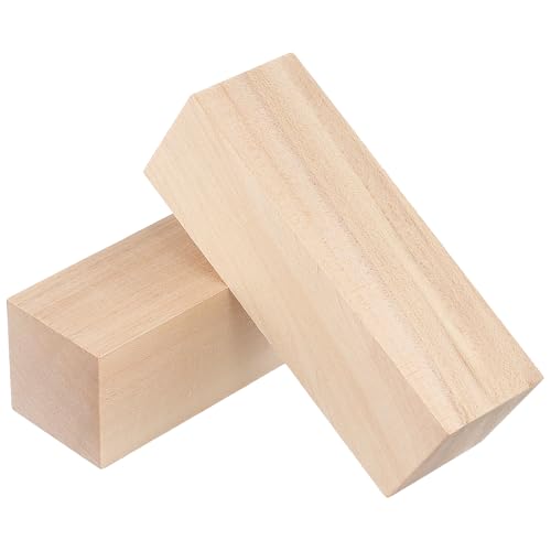 SINJEUN 20 PCS 6 x 2 x 2 Inch Basswood Carving Blocks, Natural Whittling Wood Blocks, Smooth Wooden Blocks for Carving