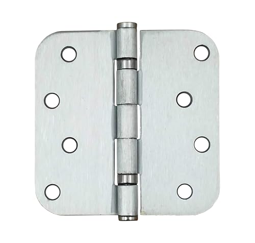 Ball Bearing Door Hinges Satin Chrome 4 Inch - 5/8 Inch Radius 10-Pack - color: Satin Chrome, size: 4" x 4" 5/8" radius (Pack of 10)