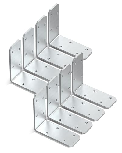3"x3"x1.2" L Brackets for Wood, 150LB, Galvanized 8 Pack - color: Galvanized-8PCS