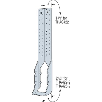 Simpson Strong-Tie THAC422 Thac Galvanized Adjustable Concealed-Flange Truss Hanger for 4x22 (Pack of 25)
