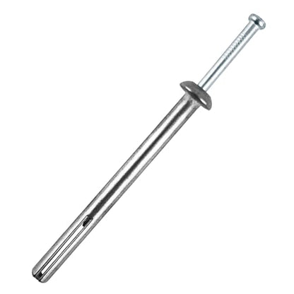1/4" x 3"Hammer Drive Nail-in Anchors 20 Pack – Cement Wall Anchors for Concrete Brick Block – Zinc Plated Masonry Fasteners for Electrical Boxes, Brackets, Frames - size: 1/4x3"