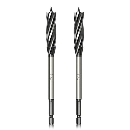 Wood Drill Bit 7/16 in. x 6-1/2 in. x 2Pcs Auger Drill Bits for Wood with 1/4 Inch Quick Change Hex Shank - size: 7/16 Inch