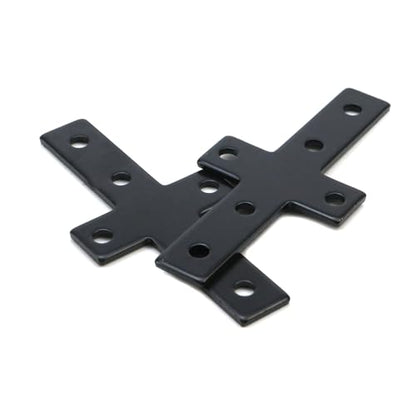 KUMGROT Cross Mending Plate, Heavy Duty Carbon Steel Flat Repair Bracket - size: 3.94", style: cross-shaped
