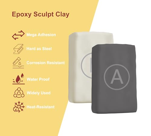 Epoxy Pool Putty, 10oz / 280g High Strength Repair Filler, 2 in 1 Underwater or Above Fast Repair, Epoxy Sculpt Clay for Bonding Plastic Metal Ceramic Wood Tile, Fix Leaks, Cracks, Hole (Grey) - color: Grey