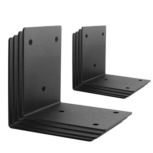 8 Pack 6x5 Corner Angle Brackets for Wood Thickness 1/8" - size: 6" x 5" x 0.12"
