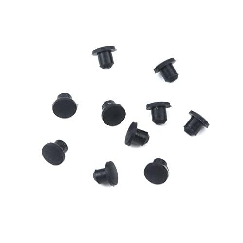 100PCS 3mm Plastic Hole Plugs Round Button Plugs Panel Hole Plug - color: Black, size: 0.12 inch