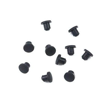 100PCS 3mm Plastic Hole Plugs Round Button Plugs Panel Hole Plug - color: Black, size: 0.12 inch