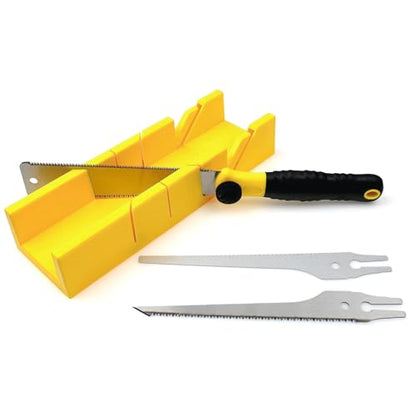 Miter Box And Saw Set, 4-Piece Japanese Hand Miter Saw,Miter Shears