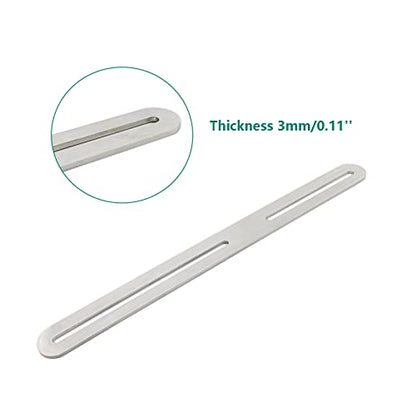 4 PCS Flat Straight Brace Brackets Mending Plates Repair Fixing Bracket with Slot, ULIFESTAR Heavy Duty Thicken SUS Corner Brace for Wood,Metal Bracket for Furniture Shelf Bed Table-10.83x0.94x0.12'' - size: Silver 10.83 x 0.94 x 0.12 inches