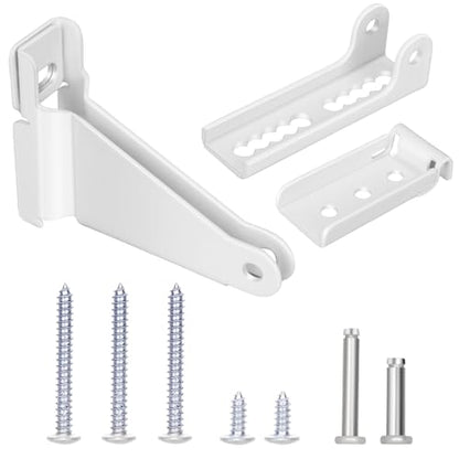 Storm Door Closer Bracket, Reinforced Repair Jamb Bracket Compatible with Andersen Emco, Larson, Pella, 40201 Door Repair Kit, Protecting Doors from Damage from Strong Winds (White) - style: White