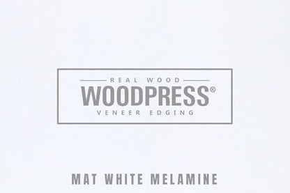 7/8" Matt White Peel & Stick Melamine Edge Banding, 25 ft - size: 7/8 inch