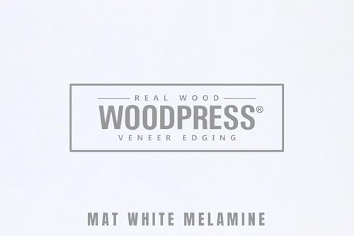 3" Matt White Peel & Stick Melamine Edge Banding, 25 ft - size: 3 inch