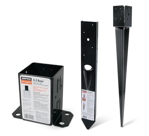 Simpson Strong-Tie FPBS44 E-Z Spike Black Powder-Coated Post-Base Spike for 4x4 - size: 1 Each