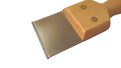 Amznoone Super Scraper Double Edge Solid Carbide Scraper 1/8" Thick by 2” Wide by 1.75” Long Blade w/Solid Wood Handle Overall Length 7.75" SS-2