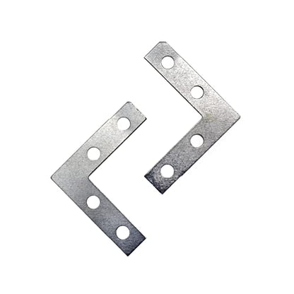 50Pcs Corner Brace 4 Holes Flat L Shape Repair Bracket 1.5"x1.5" - style: Silver