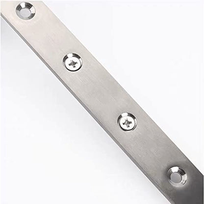2Pcs Flat Mending Plate, 12" Flat Straight Braces Stainless Steel Straight Brackets, Mending Joining Plates Repair Fixing Bracket Connector with Screws - style: 12 Inch, 2Pcs
