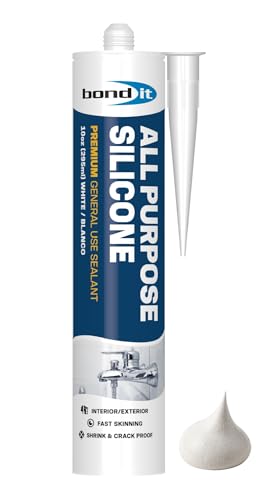 Bond It All Purpose Silicone, Sealant, 10 oz, White - color: White