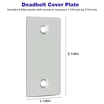 Deadbolt Cover Plate, Door Edge Filler Plate 1-1/8 Inch