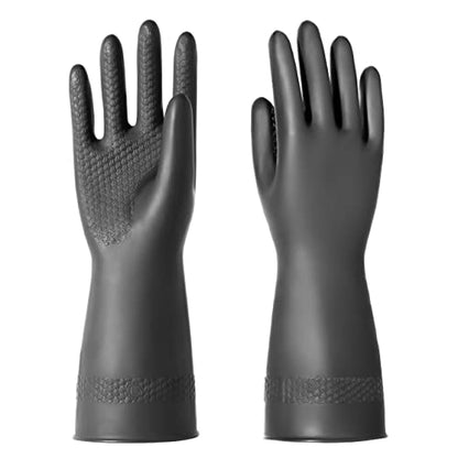 Chemical Resistant Latex Gloves, Cleaning Protective Safety Work - color: L/12.6''