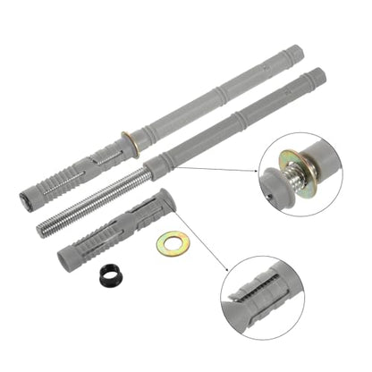 uxcell 4 Pcs Floating Shelf Brackets, Metal Hidden Shelf Support Brackets 0.6" x 5.5" Invisible Shelf Brackets with Screws for Floating Wood Shelves (Silver Tone) - size: 0.6" Dia x 5.5" Length