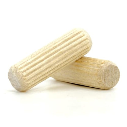 ReplacementScrews Wooden Dowels Compatible with IKEA Part 101349 (Pax Wardrobe, VEDBO Chair, BLÅFJÄLLET Bed Frame) Fluted Wood Dowel Pins (Pack of 4)