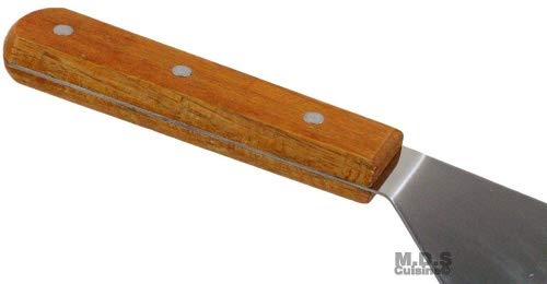 Spatula XLarge Serving Scrapper Solid Wood Handle Stainless Steel Blade Flexible Turner.