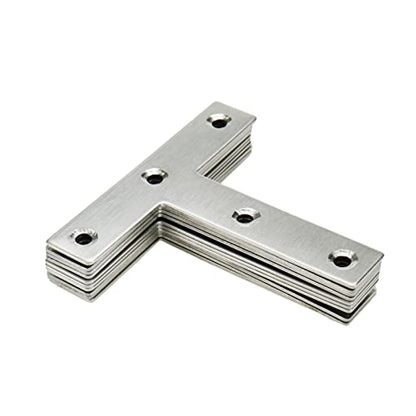 T Brackets 3.14" x 3.14" Stainless Steel Flat Repair Plate,10pcs - size: T Shape 80mm x 80mm 10pcs
