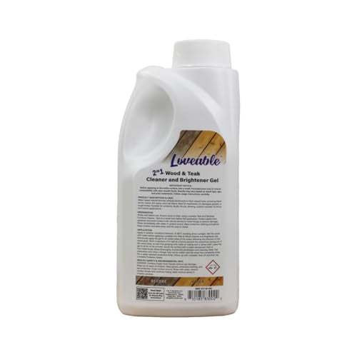 EcoDecors Loveable 2-Pack Teak Cleaner & Brightener Gel, 1L - style: 2 in 1 Teak Cleaner & Brightener Gel - 2 Pack