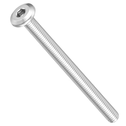 METALLIXITY Flat Head Hex Socket Cap Screws M6-1x75 10Pcs - color: Silver Tone, size: M6-1x75mm