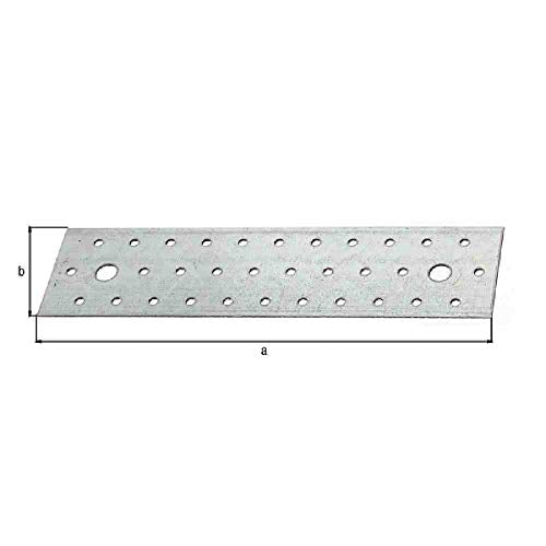 Alberts 331962 Perforated Plate Sendzimir-Galvanised 240 x 60 mm - size: 240 x 60 mm
