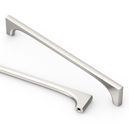 Asidrama 10 Pack 7.5 Inch(192mm) Brushed Satin Nickel Cabinet pulls Kitchen Cabinet Handles, Cabinet Pulls Kitchen Cabinet Hardware for Cupboard Drawer Pulls 2321 - color: Brushed Satin Nickel, size: 7.5" Hole Center, style: 10 Pack