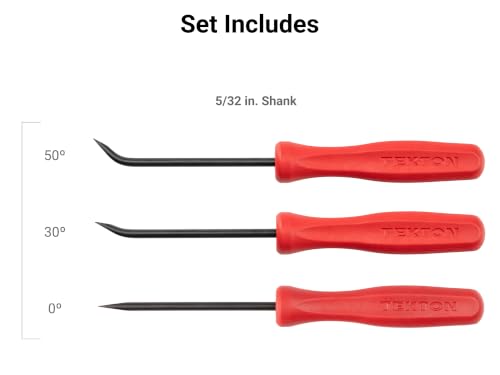 TEKTON 5/32 Inch Mini Pry Bar Set, 3-Piece | LRD90804 - size: 5/32 Inch 3-Piece Set