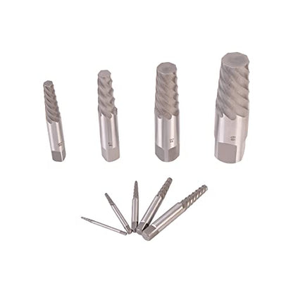9PCS Jumbo Screw Extractor Set Bolt Stud Pipe Remover Easy Out 5/64 to 1-1/16