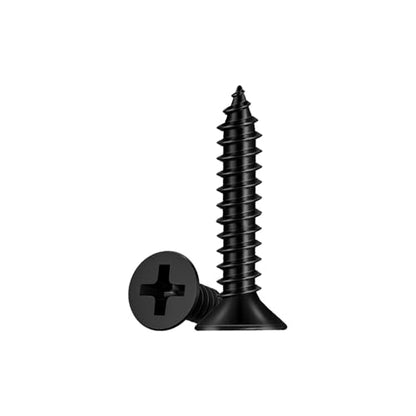 #7 x 1 Black Drywall Screws for Metal, Flat Head Self Tapping (100Pcs) - color: #7 x 1" (100pcs)