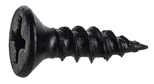 Hard-To-Find Fastener Phillips Flat Twinfast Wood Screws, Black Phosphate, Durable & Secure Indoor Wood Screws for Cabinets, Home Improvement, DIY, Construction, Interior Renovations, #4 x 3/4" - size: #4 x 3/4" Pack of 100