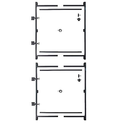 Adjust-A-Gate Wide 3 Rail Plus Standard Gate Kit Bundle, Black, 2 Kits