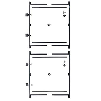 Adjust-A-Gate Wide 3 Rail Plus Standard Gate Kit Bundle, Black, 2 Kits