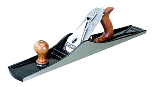 Groz No. 6 Fore Plane Hand Planer, 60mm Cutter 18" Length, Cast Iron Body with Adjustable Frog, Hardened Steel Blade, for Flattening Wide Boards and Panels (39703)