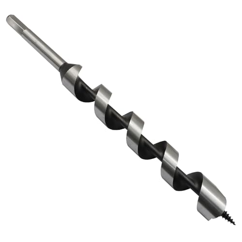 Hordion 1" Wood Auger Drill Bit, 12 Inch Long Ship Auger Bit with Hex Shank