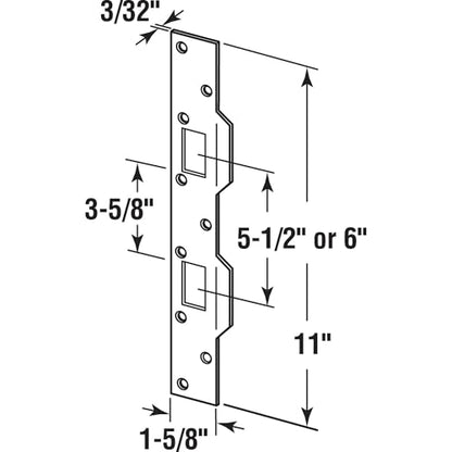 Prime-Line U 10538 Maximum Security Combination Door Strike, Classic Bronze - color: Bronze