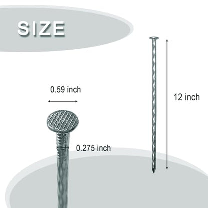 12 Inch 10 Pcs Artificial Turf Stakes Galvanized Landscape Stakes - size: 12 inch
