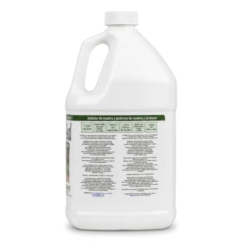 Garden-Seal Non-Toxic Wood Sealant, 1 Gallon | Raised Garden Beds, Planters & Pet Areas | Plant-Safe, Zero VOC, Clear | Waterproof Outdoor Wood Sealer | 30-Year Formula, Made in USA