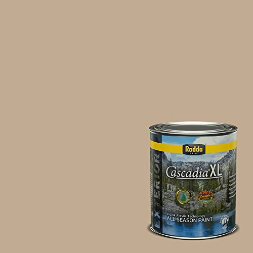 Rodda Paint CASCADIA XL Exterior Satin Paint & Primer in One, Quart, 3am Latte - color: 3am Latte, size: 32 Fl Oz (Pack of 1)