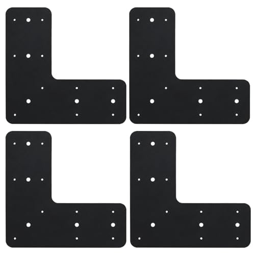 4 Pack 13.2''x5'' Flat L Brackets, Heavy Duty L Post Bracket - size: L shape